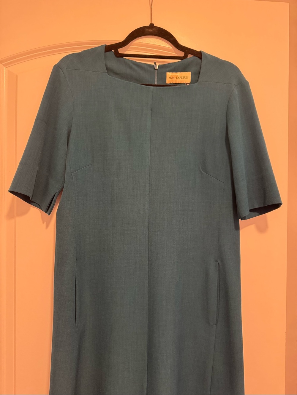 MM Lafleur ‘Emily’ Deep Teal Short-Sleeve Dress